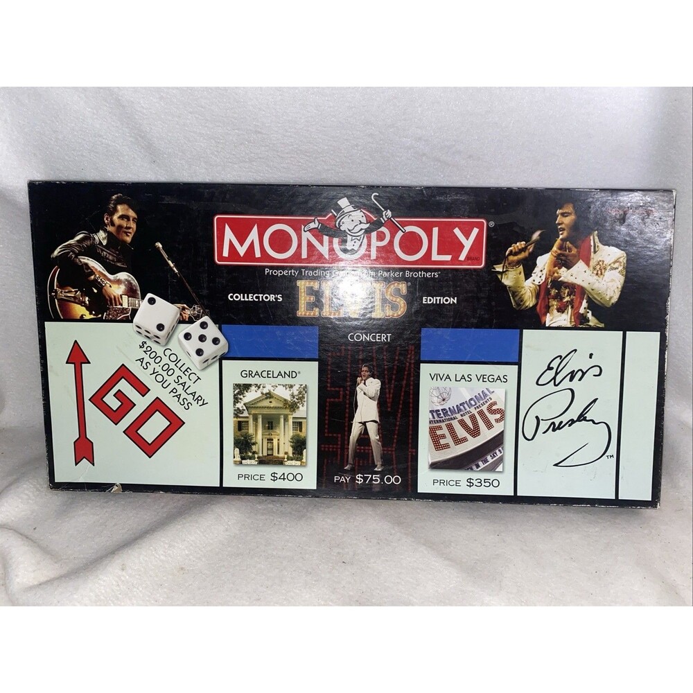Hasbro Elvis Presley Monopoly Collector's Edition Board Game 2002 Pewter Token